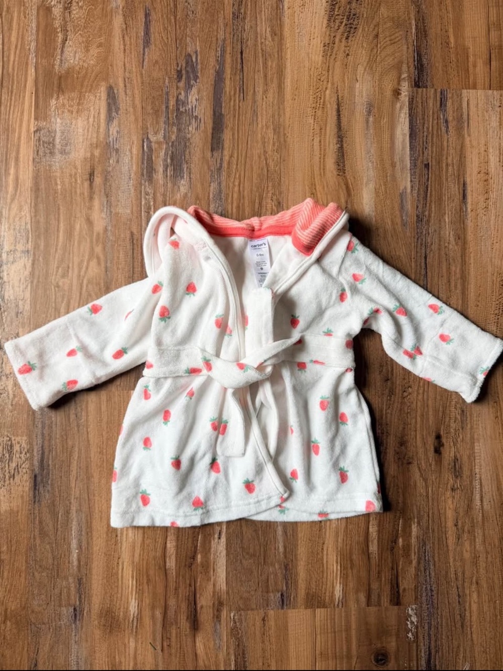 Carter's strawberry infant bath Robe